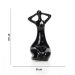Escultura Mulher em Porcelana Preto 17x8 cm - D'Rossi