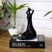 Escultura Mulher em Porcelana Preto 25x10 cm - D'Rossi