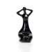 Escultura Mulher em Porcelana Preto 25x10 cm - D'Rossi