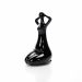Escultura Mulher em Porcelana Preto 25x10 cm - D'Rossi