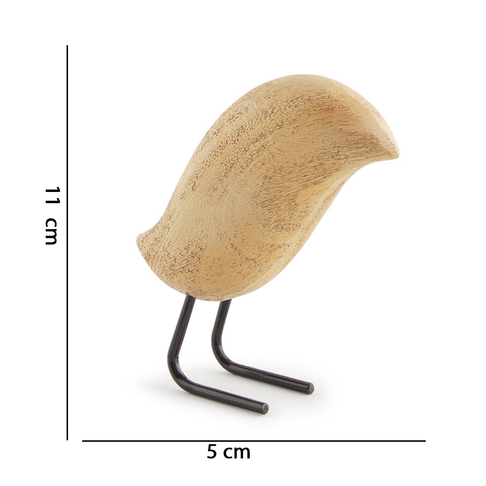 Escultura Pássaro Decorativo em Poliresina 11 cm - D'Rossi