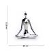 Escultura Yoga Prata em Porcelana Pose Meditação Lótus  15,5x20 cm - D'Rossi