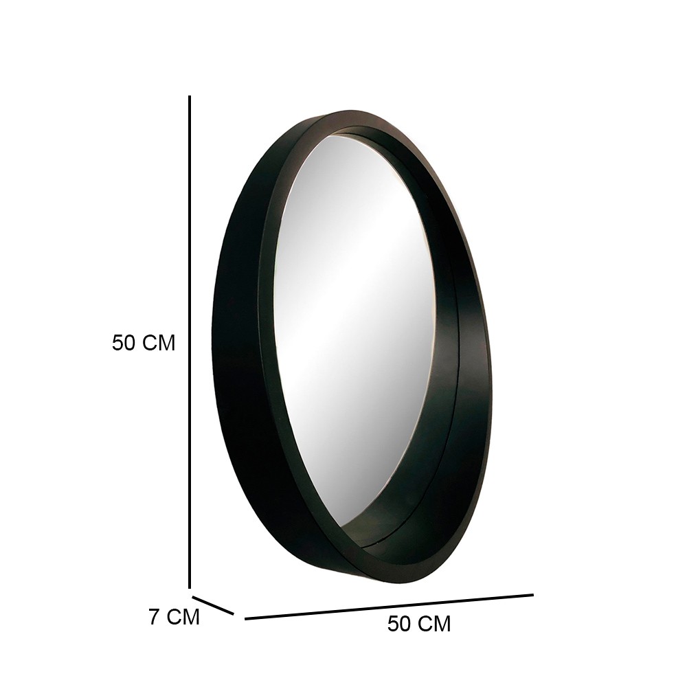 Espelho Decorativo Preto Niche 50X50X7CM - D'Rossi