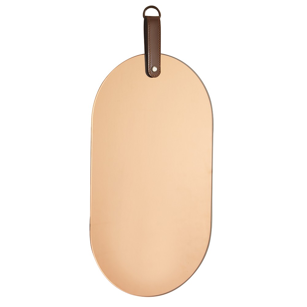 Espelho Elipse em Vidro Cobre 37x18 cm - D'Rossi