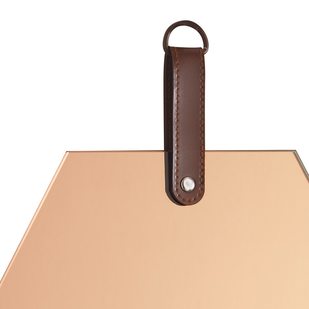 Espelho Hexágono em Vidro Cobre 25x25 cm - D'Rossi