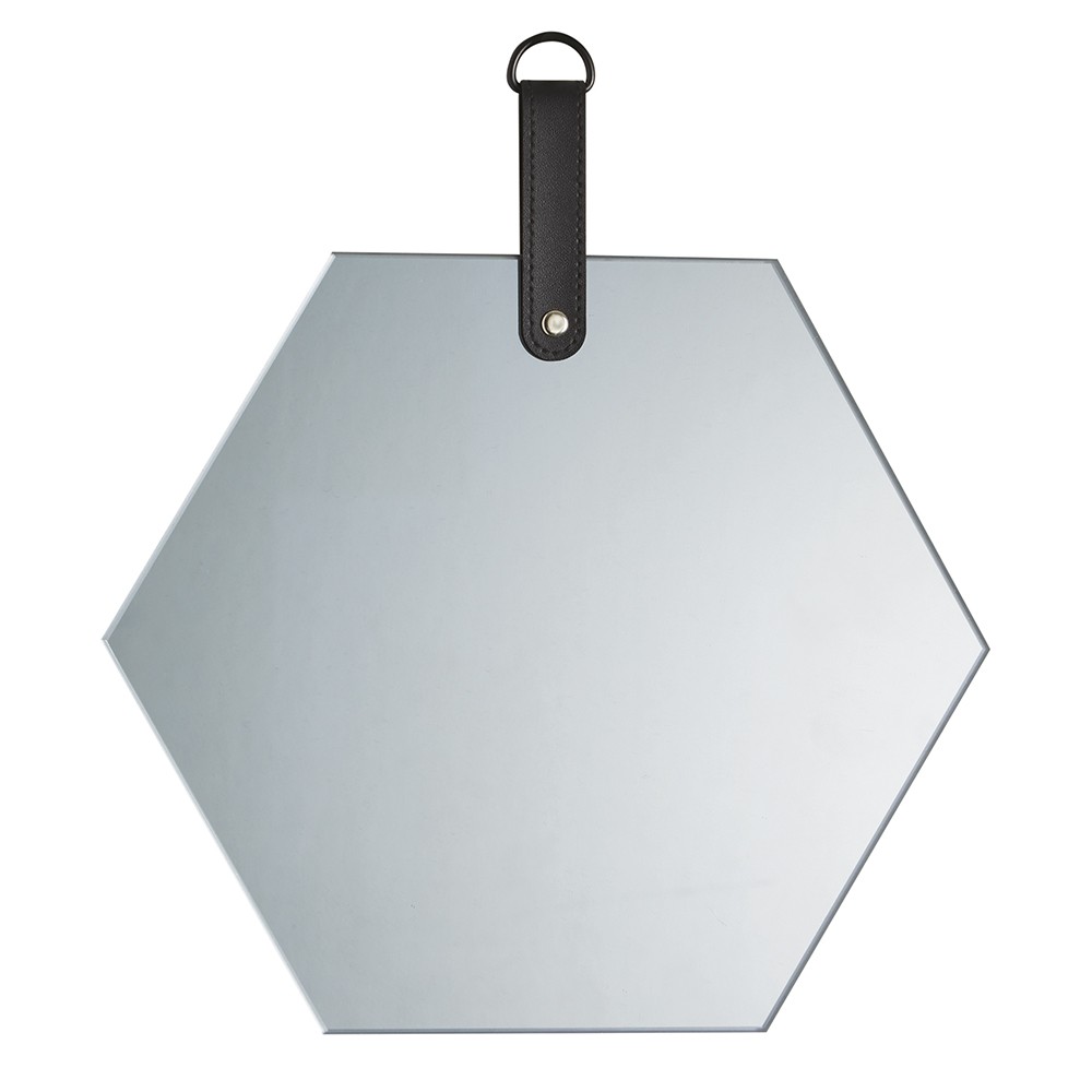 Espelho Hexágono em Vidro Fumê 27x26 cm - D'Rossi