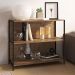 Estante Alta Multiuso Steel Quadra Vermont e Base Metálica Preto 90 cm - D'Rossi