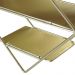 Estante Decorativa Geométrica Metálica com Suportes de Madeira Dourado 30X30X10 cm D'Rossi