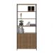 Estante Multiuso Steel Quadra 02 Portas Estilo Industrial Vermont e Preto - D'Rossi