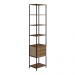 Estante Multiuso Steel Quadra com 03 Gavetas Estilo Industrial Vermont e Preto - D'Rossi