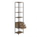 Estante Multiuso Steel Quadra com 03 Gavetas Estilo Industrial Vermont e Preto - D'Rossi
