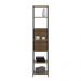 Estante Multiuso Steel Quadra com 07 Prateleiras Estilo Industrial Vermont e Preto 45 cm - D'Rossi