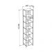 Estante Multiuso Steel Quadra com 07 Prateleiras Estilo Industrial Vermont e Preto 45 cm - D'Rossi