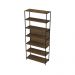 Estante Multiuso Steel Quadra com 07 Prateleiras Estilo Industrial Vermont e Preto 90 cm - D'Rossi