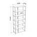 Estante Multiuso Steel Quadra com 07 Prateleiras Estilo Industrial Vermont e Preto 90 cm - D'Rossi