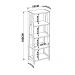 Estante Trend com 05 Prateleiras Hanover e Off White - D'Rossi