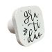 Gancho Suporte Decorativo de Madeira Gratidão Branco 6x6x5 cm - D'Rossi