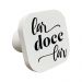 Gancho Suporte Decorativo de Madeira Lar Doce Lar Branco 6x6x5 cm - D'Rossi