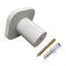 Gancho Suporte Decorativo de Madeira Sonhe Branco 6x6x5 cm - D'Rossi