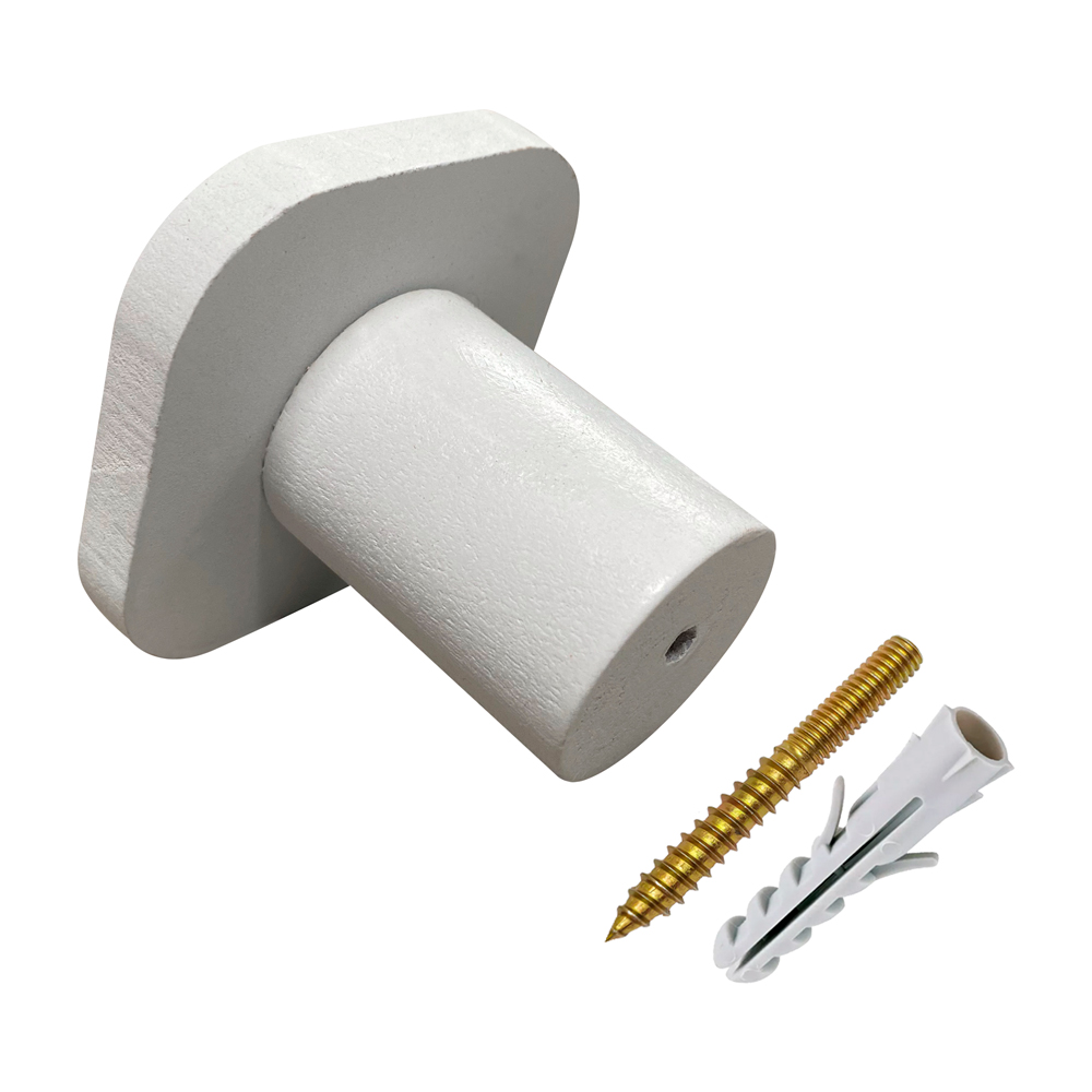 Gancho Suporte Decorativo de Madeira Sonhe Branco 6x6x5 cm - D'Rossi