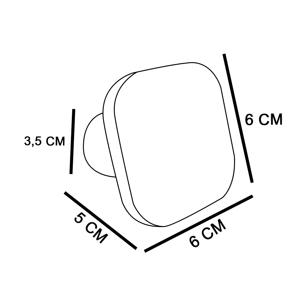Gancho Suporte Decorativo de Madeira Sonhe Branco 6x6x5 cm - D'Rossi