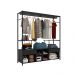 Guarda Roupa Casal Closet Barcelona 02 Gavetas Preto - D'Rossi