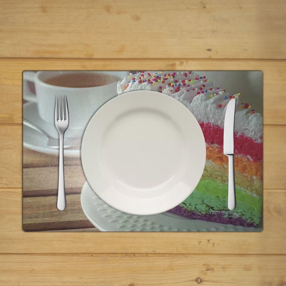 Jogo Americano Decorativo com 06 Un. para Prato e Copos Bolo Colorido - D'Rossi