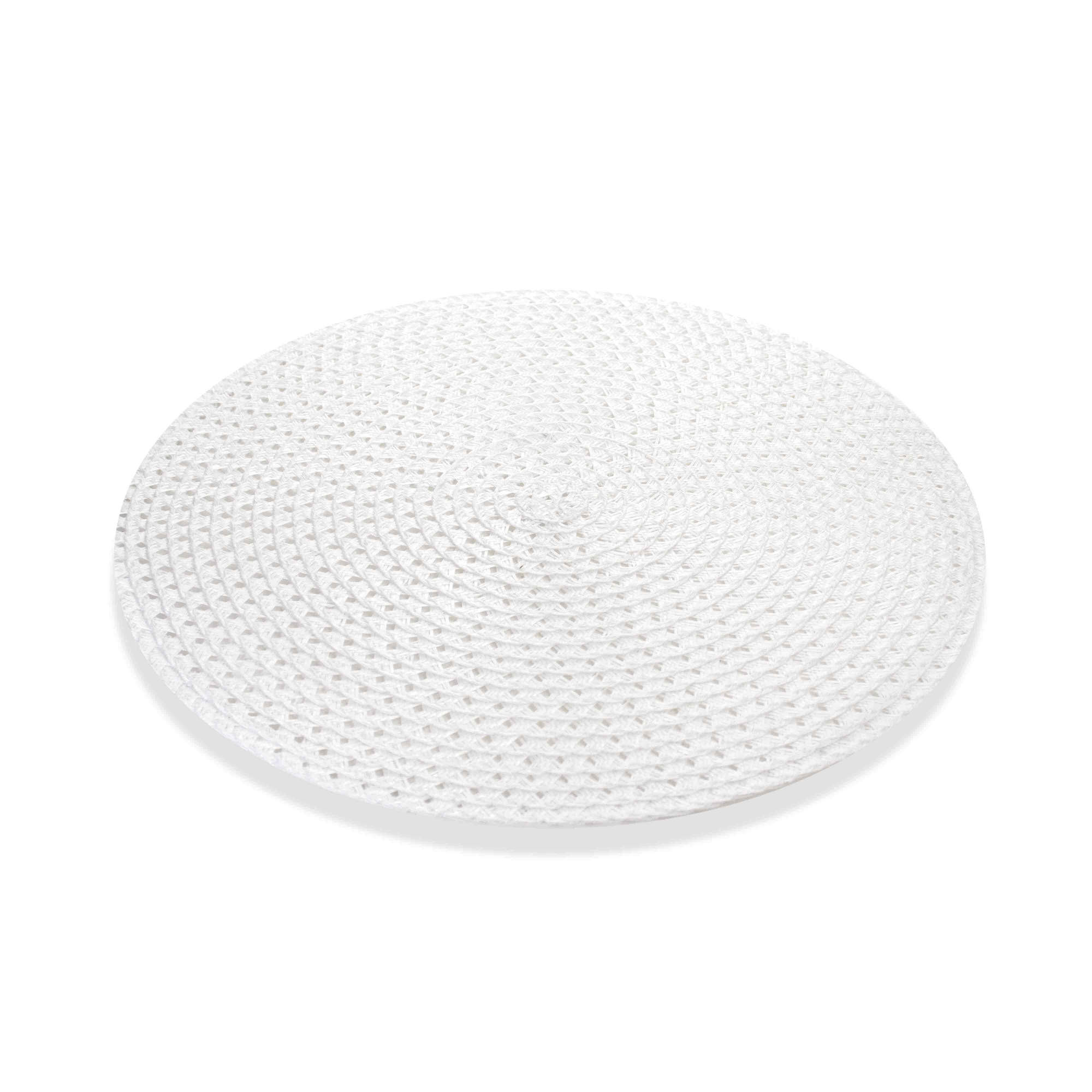 Jogo Americano Redondo de Plástico Branco 38 cm - D'Rossi