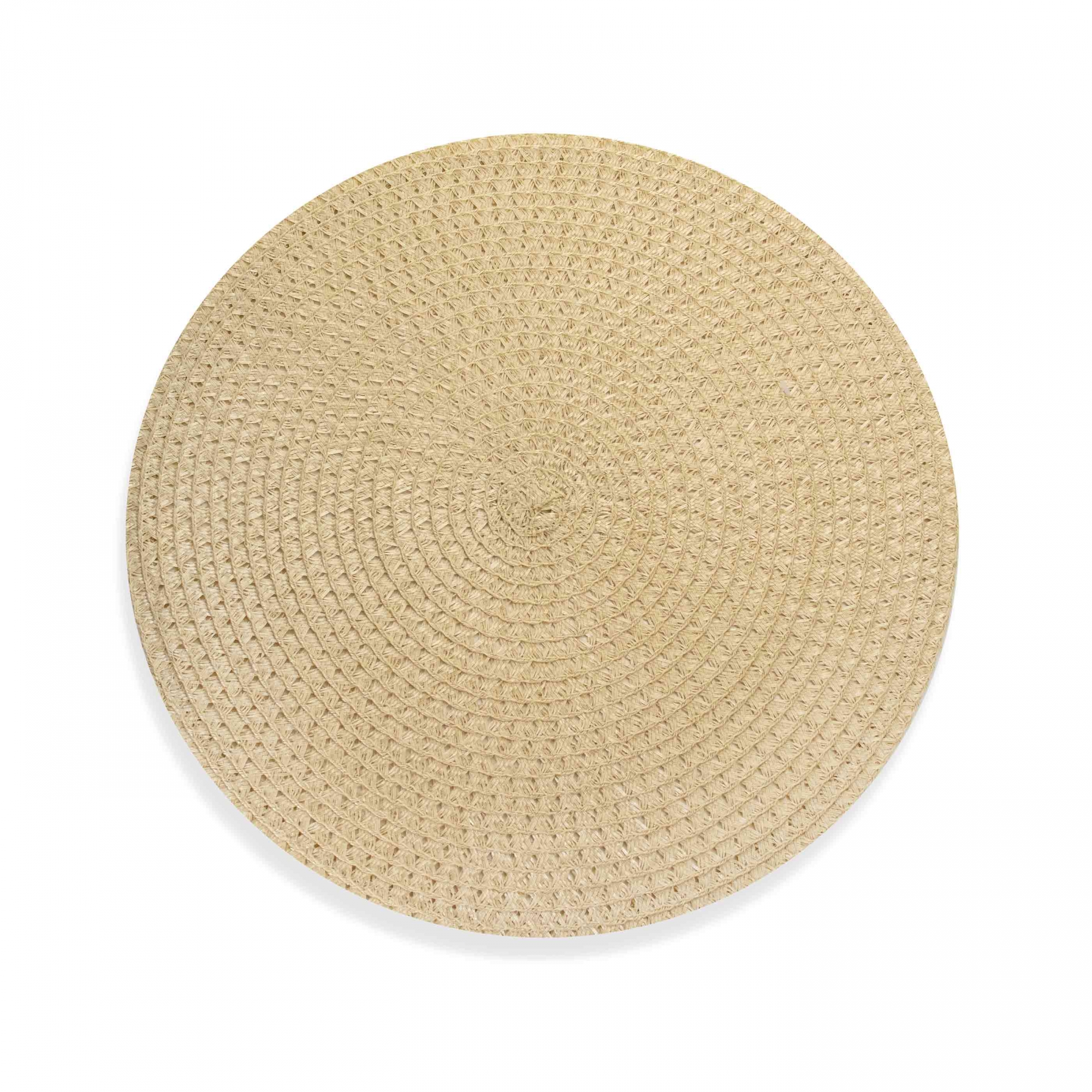Jogo Americano Redondo de Plástico Creme 38 cm - D'Rossi