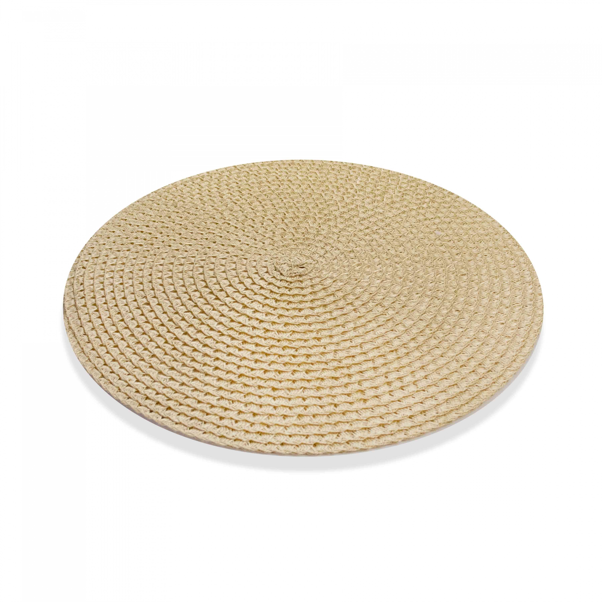 Jogo Americano Redondo de Plástico Creme 38 cm - D'Rossi
