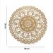 Jogo Americano Redondo de Plástico Flor Dourado 38 cm - D'Rossi