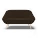 Kit 01 Namoradeira 02 Lugares e 01 Poltrona Giovana Suede Marrom Pés Palito Natural - D'Rossi