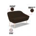 Kit 01 Namoradeira 02 Lugares e 01 Poltrona Giovana Suede Marrom Pés Palito Natural - D'Rossi