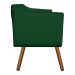 Kit 01 Namoradeira 02 Lugares e 01 Poltrona Giratória Julia Suede Verde Base Madeira MM30 D'Rossi