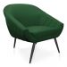Kit 01 Namoradeira 02 Lugares e 02 Poltronas Giovana Suede Verde Pés Palito De Ferro - D'Rossi