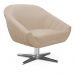 Kit 01 Namoradeira 02 Lugares e 02 Poltronas Giratória Giovana Suede Base Cromada - D'Rossi