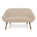 Kit 01 Namoradeira 02 Lugares e 02 Poltronas Giratória Giovana Suede Base Madeira MM30 - D'Rossi