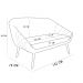 Kit 01 Namoradeira 02 Lugares e 02 Poltronas Giratória Giovana Suede Cinza Base Madeira MA30 - D'Rossi