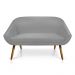 Kit 01 Namoradeira 02 Lugares e 02 Poltronas Giratória Giovana Suede Cinza Base Madeira MM30 - D'Rossi