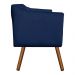 Kit 01 Namoradeira 02 Lugares e 02 Poltronas Giratória Julia Suede Azul Marinho com Strass Base Madeira MM30 D'Rossi