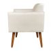 Kit 01 Namoradeira 02 Lugares e 02 Poltronas Marisa Suede Base Giratória Madeira MA30 D'Rossi