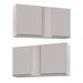 Kit 02 Armários Aéreo de Cozinha Lavanderia 02 Portas Agata Branco 100 cm - D'Rossi