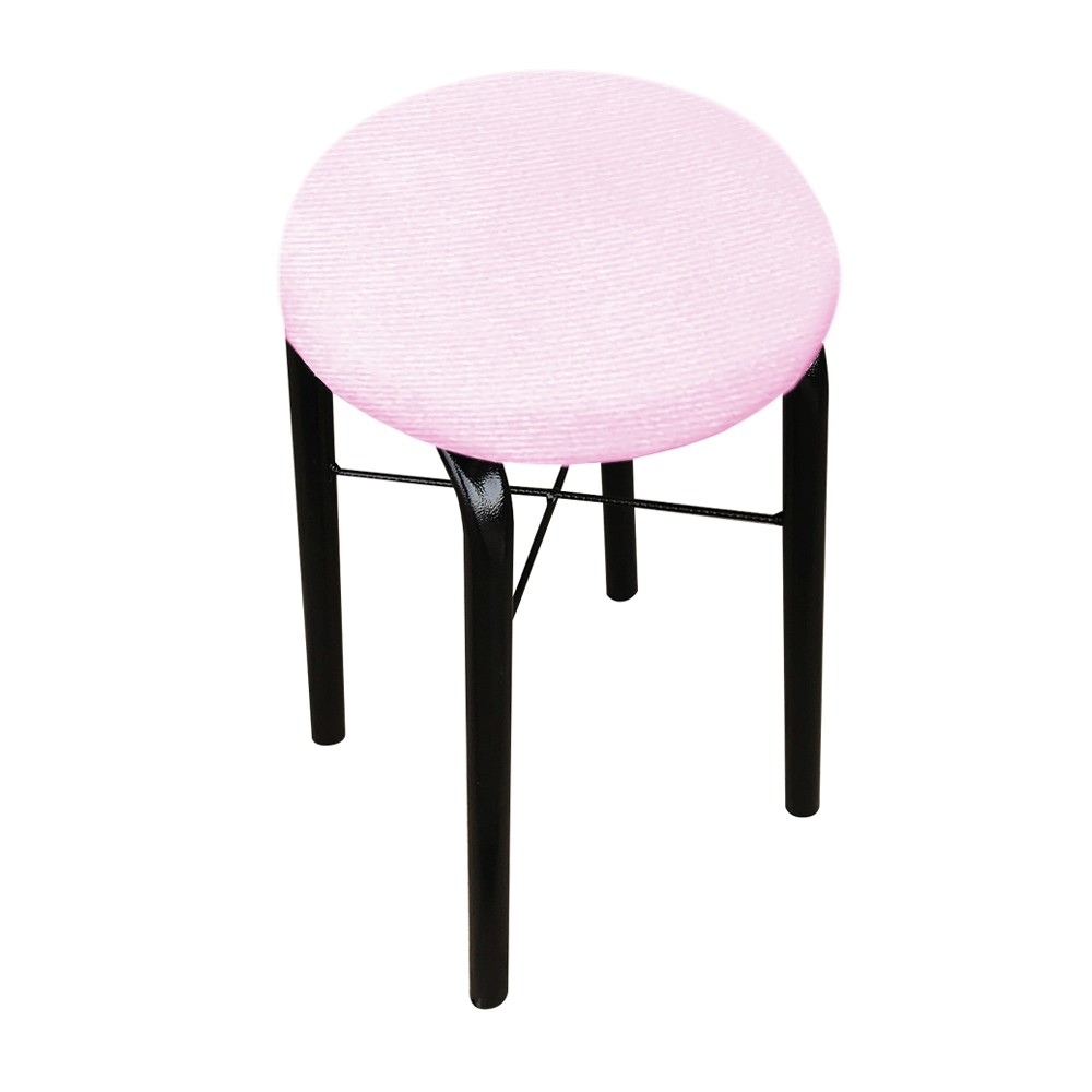 Kit 02 Banquetas Baixa Manu Suede Rosa Bebê D'Rossi