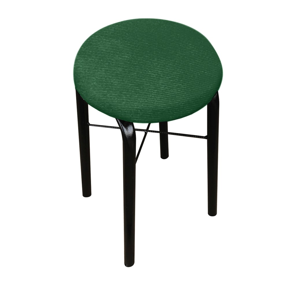 Kit 02 Banquetas Baixa Manu Suede Verde D'Rossi