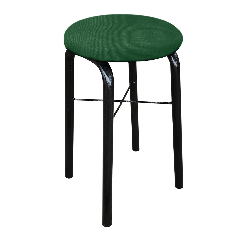 Kit 02 Banquetas Baixa Manu Suede Verde D'Rossi