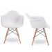 Kit 02 Cadeiras Melbourne Eiffel Charles Eames Base Madeira - Branca - D'Rossi