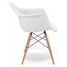 Kit 02 Cadeiras Melbourne Eiffel Charles Eames Base Madeira - Branca - D'Rossi