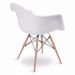 Kit 02 Cadeiras Melbourne Eiffel Charles Eames Base Madeira - Branca - D'Rossi
