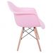 Kit 02 Cadeiras Melbourne Eiffel Charles Eames Base Madeira - Rosa - D'Rossi