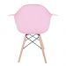 Kit 02 Cadeiras Melbourne Eiffel Charles Eames Base Madeira - Rosa - D'Rossi
